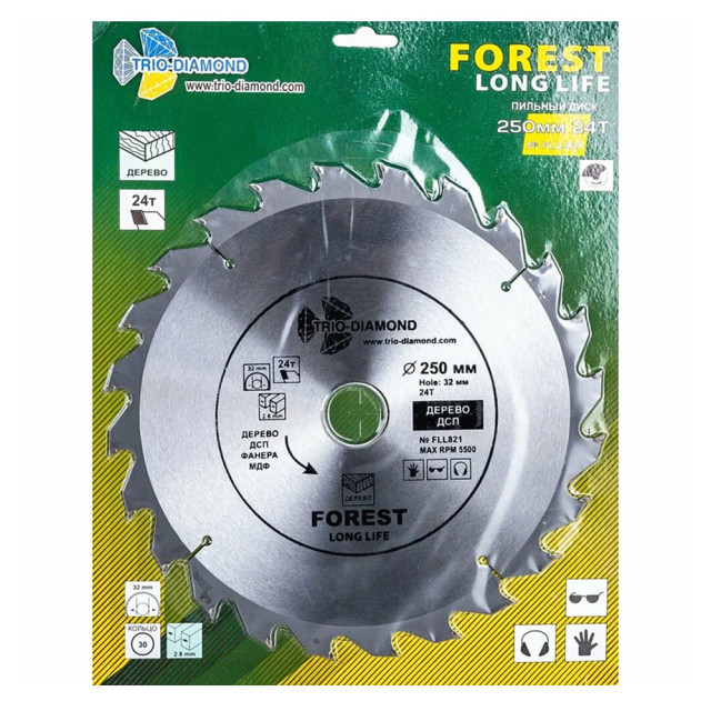 Диск пильный Trio-Diamond FLL821 250*32*24Т