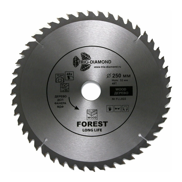 Диск пильный Trio-Diamond FLL822 250*32/30*48Т