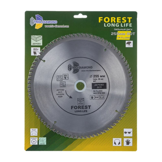 Диск пильный Trio-Diamond FLL833 255*30*80Т