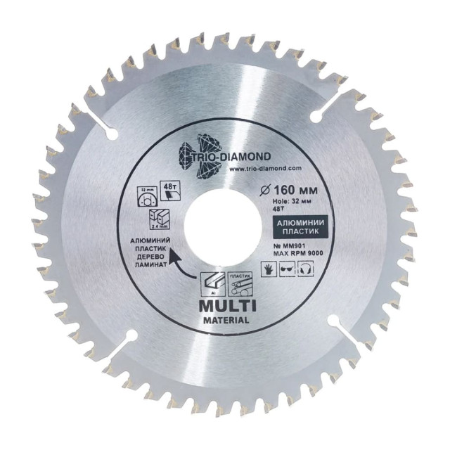 Диск пильный Trio-Diamond MM901 по мультиматериалам 160*32/30/20*80Т
