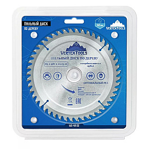 Диск пильный VertexTools 165*48Т*22.23-20 по дереву