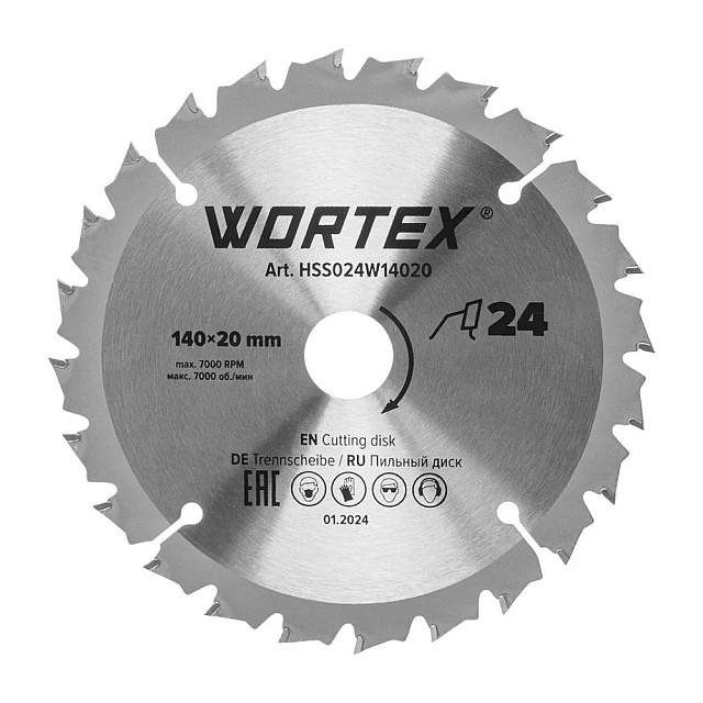 Диск пильный Wortex HSS024W14020 по дереву 140*20/16 мм