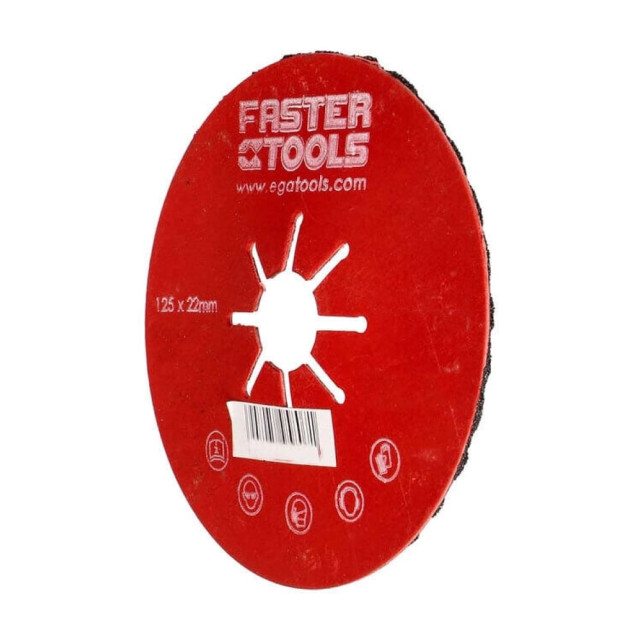 Диск шлифовальный Faster Tools 5809 125 мм Р100 рифленый