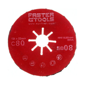 Диск шлифовальный Faster Tools 5808 125 мм Р80 рифленый
