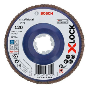 Круг лепестковый Bosch X-Lock 2608621770 125*22.2 мм G120 конический