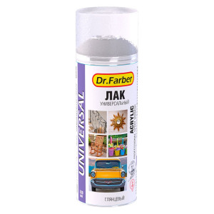 Лак-аэрозоль MAV Dr.Farber 08098-270 акриловый универсальный бесцветный глянцевый 520 мл