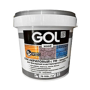 Лак GOL wood акриловый полуматовый с УФ-защитой 0.9 кг