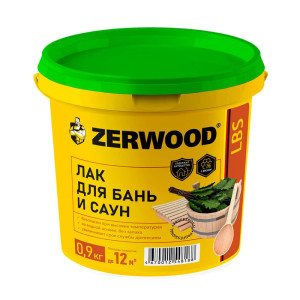 Лак Zerwood LBS для бань и саун с воском 0.9 кг