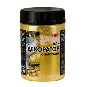 Лак Palizh Декоратор с блестками №190 золото 0.2 кг