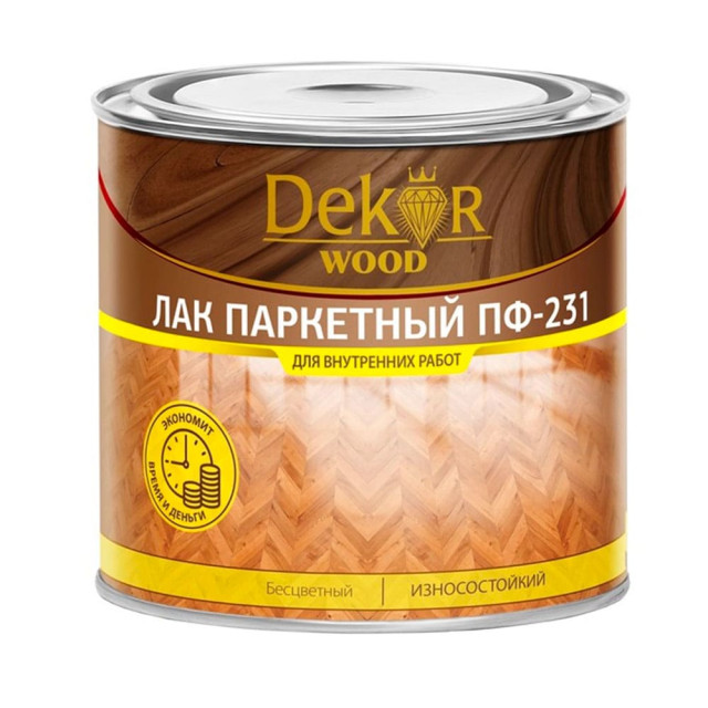 Лак Dekor ПФ-231 паркетный 0.8 кг
