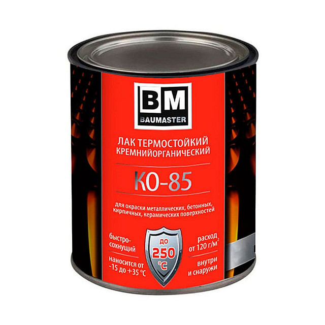 Лак BauMaster КО-85 матовый до 250°C 0.4 кг