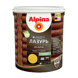 Лак Alpina Аква Лазурь для дерева сосна 2.5 л