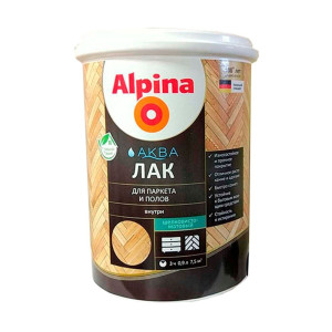 Лак Alpina Аква 948106709 для паркета и полов шелковисто-матовый 0.9 л