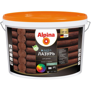 Лак Alpina Аква Лазурь для дерева 10 л