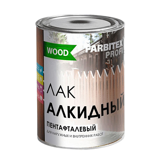 Лак Farbitex Profi Wood алкидный пентафталевый высокоглянцевый 0.9 л