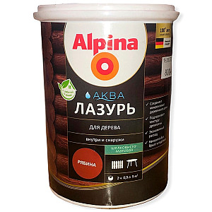 Лак Alpina Аква Лазурь 948106687 для дерева рябина 0.9 л