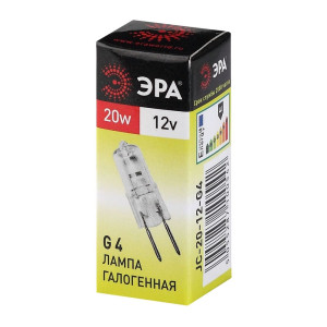 Лампа галогенная Эра C0027369 JC 20W G4 12V без рефлектора прозрачная