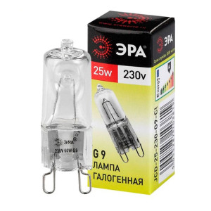 Лампа галогенная Эра C0027376 G9 25W 220V прозрачная без рефлектора