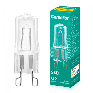 Лампа галогенная Camelion 5845 G9 25W 220V прозрачная без рефлектора