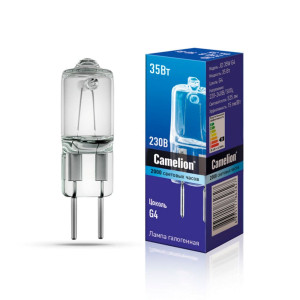 Лампа галогенная Camelion 10406 JD 35W G4 220V без рефлектора