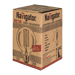 Ретро лампа Navigator 71 956 Эдисона NI-V-G95-SC19-60-230-E27-CLG