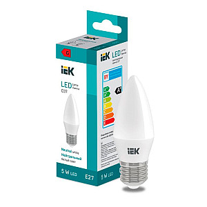 Лампа светодиодная IEK LED LL-I-С37-5-230-40-E27 свеча 400lm 4000K