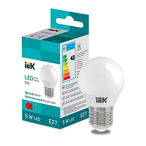 Лампа светодиодная IEK LED LL-I-G45-5-230-40-E27 шарик 400lm 4000K