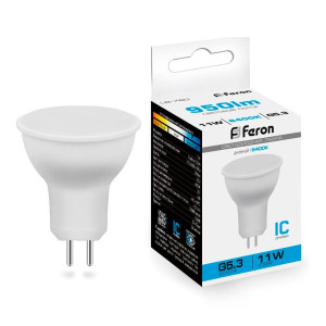 Лампа светодиодная Feron LB-760 38139 11W 230V G5.3 6400K MR16