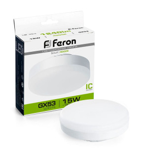 Лампа светодиодная Feron LB-454 25836 15W 230V GX53 4000K для натяжных потолков