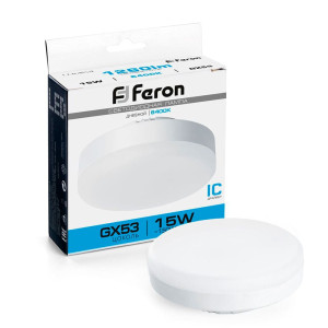 Лампа светодиодная Feron LB-454 25869 15W 230V GX53 6400K для натяжных потолков