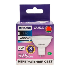 Лампа светодиодная Riona LED MR16 7W 4000K GU5.3