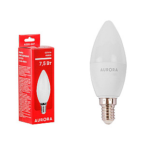 Лампа светодиодная Aurora A200-047 C37 Свеча 7.5Вт 230В E14 4500K