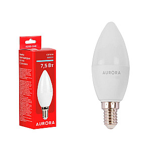 Лампа светодиодная Aurora A200-048 C37 Свеча 7.5Вт 230В E14 6000K