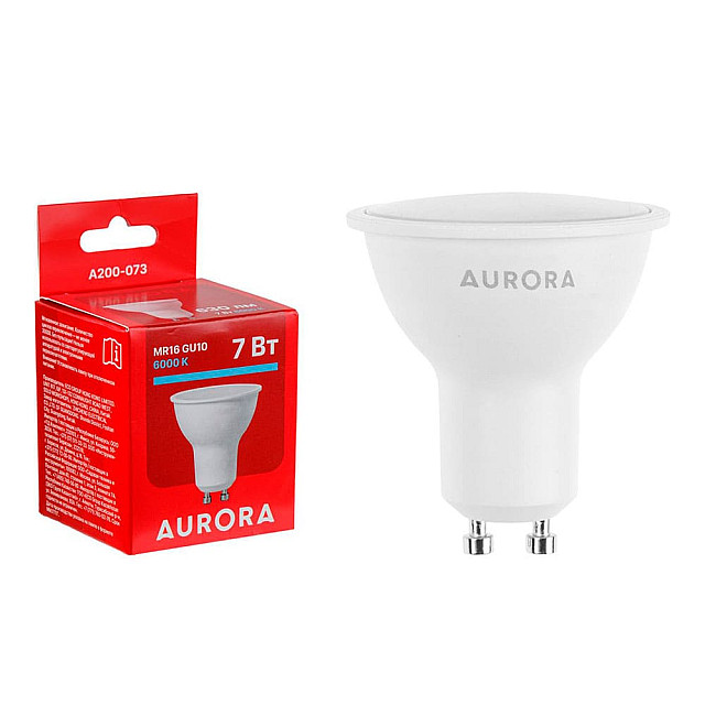Лампа светодиодная Aurora A200-073 MR16 7Вт 230В GU10 6000K