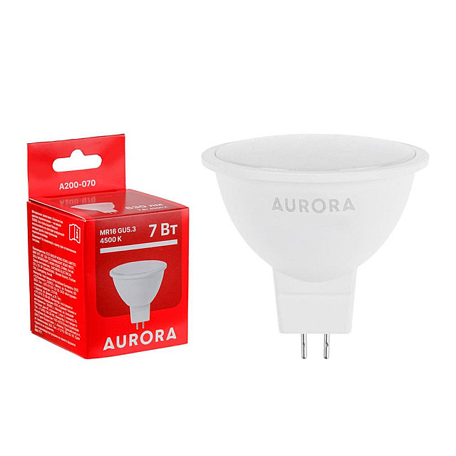 Лампа светодиодная Aurora A200-070 MR16 7Вт 230В GU5.3 4500K