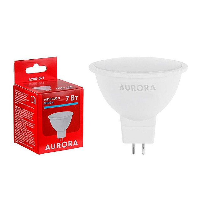 Лампа светодиодная Aurora A200-071 MR16 7Вт 230В GU5.3 6000K