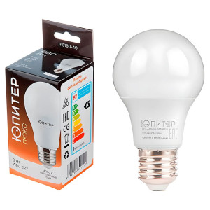 Лампа светодиодная Юпитер Люкс JP5160-40 А60 Стандарт 9Вт 170-240В Е27 4000К