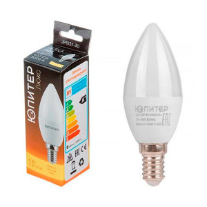 Лампа светодиодная Юпитер Люкс JP5137-30 C37 6 Вт E14 3000К