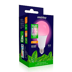Лампа светодиодная SmartBuy SBL-A80-17-fito-E27 LED ФИТО