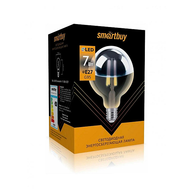 Лампа светодиодная SmartBuy SBL-G95ChromeArt-7-30КЕ27 Led ART