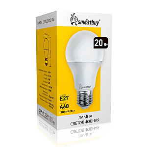 Лампа светодиодная SmartBuy SBL-А60-20-30К-Е27 Led