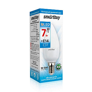 Лампа светодиодная SmartBuy SBL-С37-07-40К-Е14 Led
