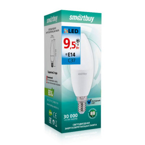 Лампа светодиодная SmartBuy SBL-C37-9_5-60K-E14 С37-9.5W 6000 Е14