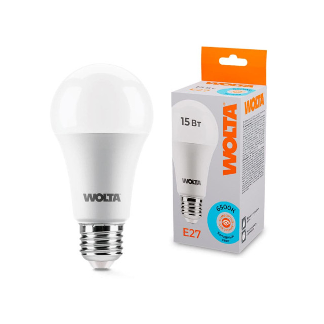Лампа светодиодная Wolta 25W60BL15E27 A60 15Вт 1300лм 6500К Е27