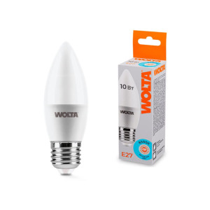Лампа светодиодная Wolta 25WC10E27 C37 10Вт 825лм 6500К Е27