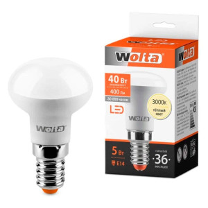 Лампа светодиодная Wolta 25Y39R5E14 LED5-R39-3000K-E14