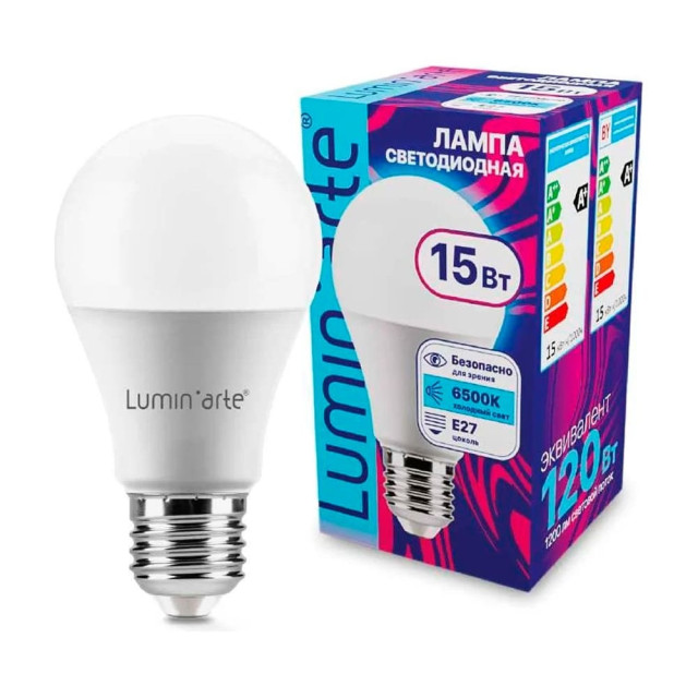 Лампа светодиодная Lumin'arte LSTD-A60-15W6KE27 LSTD-A60 15Bт 6500К Е27