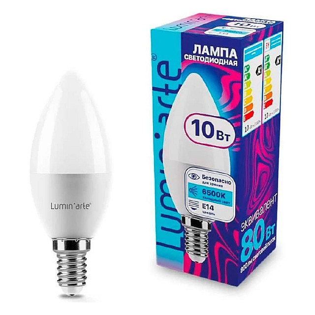 Лампа светодиодная Lumin'arte LSTD-С37-10W6KE14 LSTD-С37 10Bт 6500К Е14