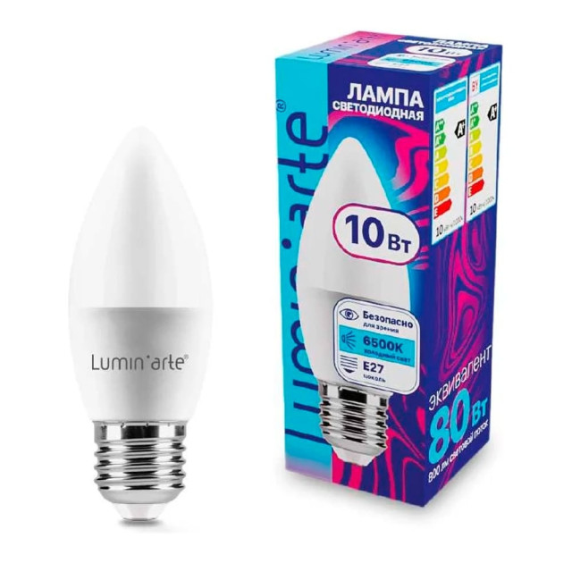 Лампа светодиодная Lumin'arte LSTD-С37-10W6KE27 LSTD-С37 10Bт 6500К Е27