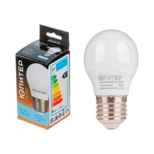 Лампа светодиодная Юпитер Люкс JP5145-53 G45 шар 7.5 Вт 170-240В E27 5000К